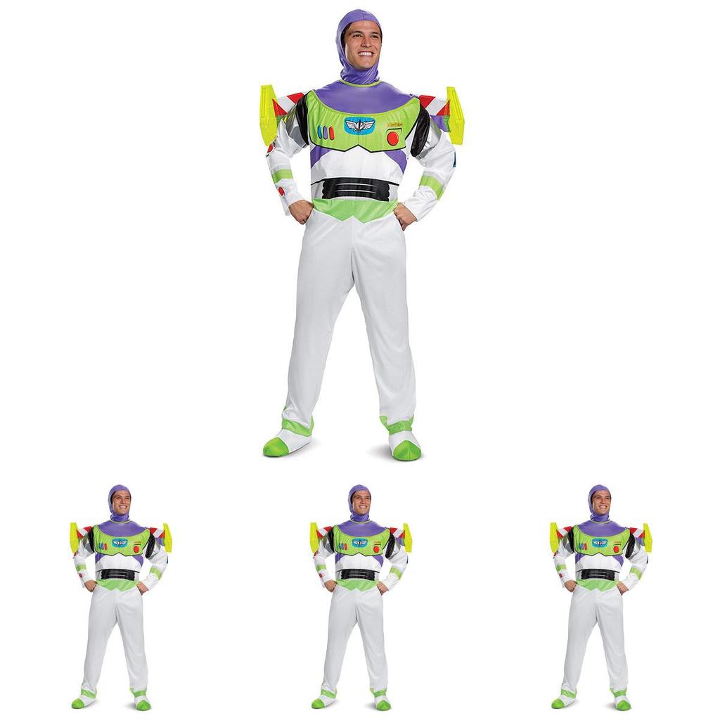 Buzz Lightyear Cosplay Costume For Kids Unisex Design Featuring Vibrant Green Lycra Fabric