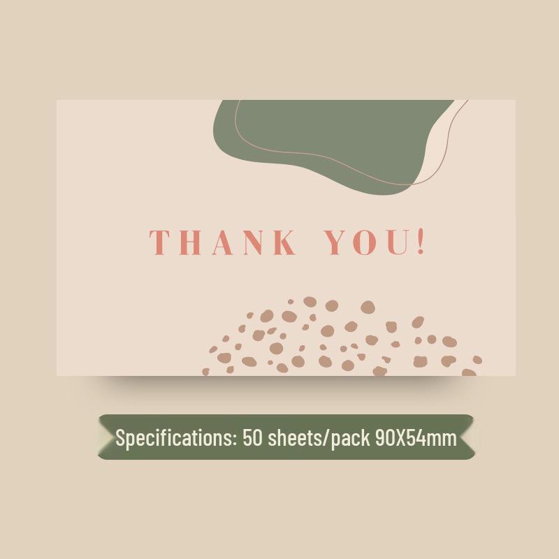 Pink 'Thank You' Cards - 50 Sheets/Pack for Gift Boxes, Decorations, and Postcards