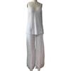 Women Sequin Two Piece Outfit Sleeveless Cami Scoop Neck Top Wide-leg Pants