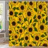 Beautiful Sunflower Flowers Shower Curtain Partition Hanging Bathroom Curtain With Hooks Washable Home Decoration Curtain