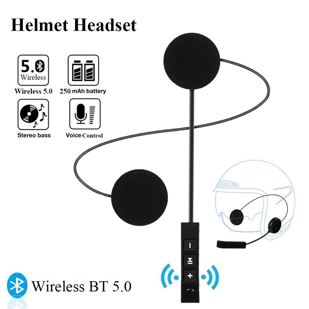 Velev Bluetooth Motorcycle Helmet Headset BT5.0 Wireless Riding Headphone Anti-interference Motor Bike Handsfree Helmet Headsets