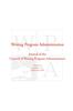 The Wpa : Writing Program Administration 33.1-2 (Fall/Winter 2009) Book