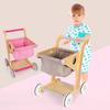 Boys and Girls Simulated Shopping Supermarket Korean Trolley Playing House Wooden Auxiliary Walker Parent-child Toy