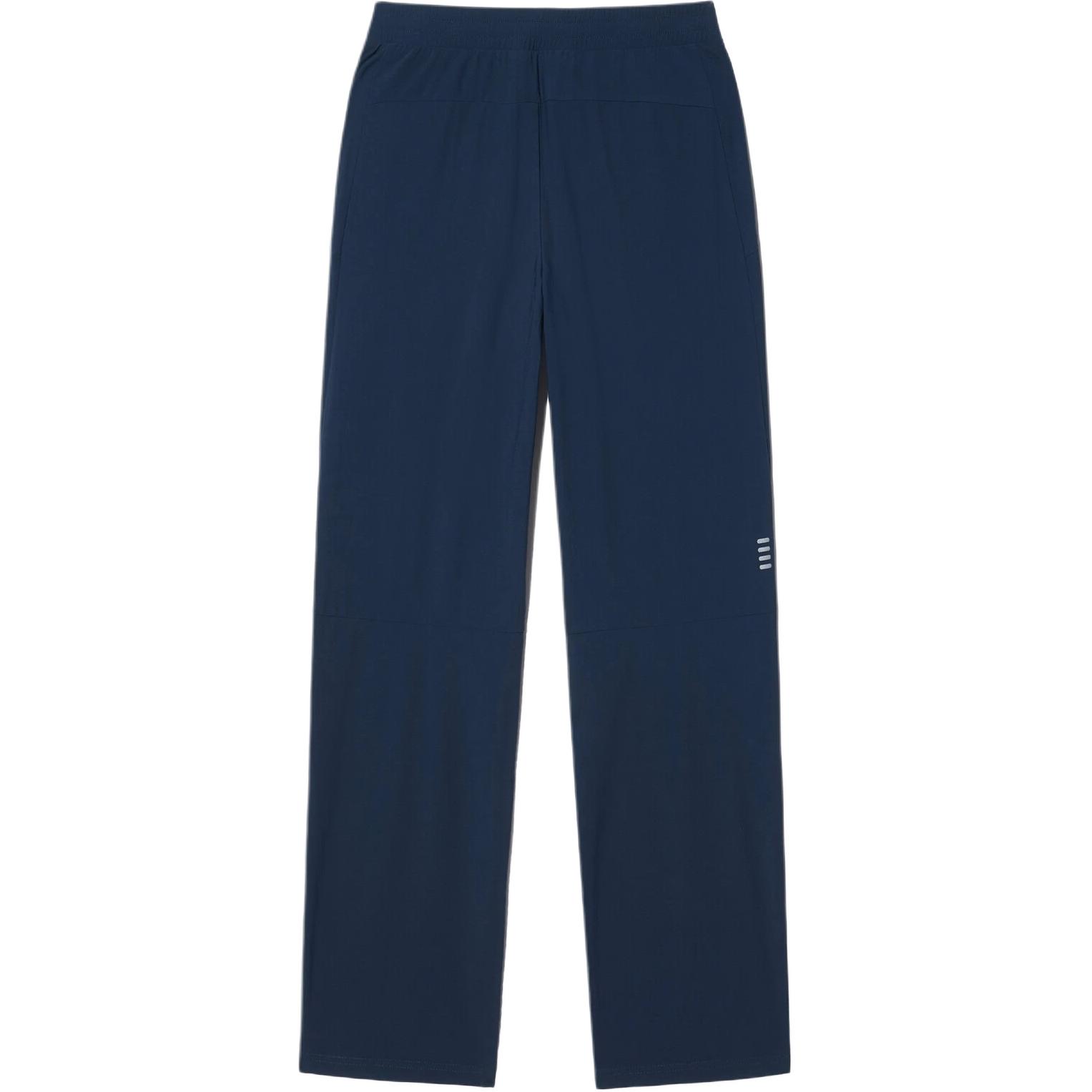 FILA Solid Color Lace-Up Straight Leg Knitted Sports Pants Unisex bottoms Blue FS2FPH2201UDNA 2XL