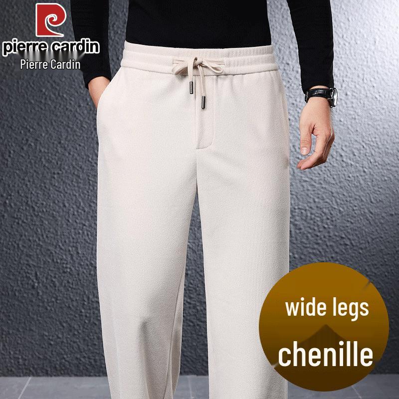 Pierre Cardin Men's Premium Chenille Straight-Leg Fleece-Lined Trousers