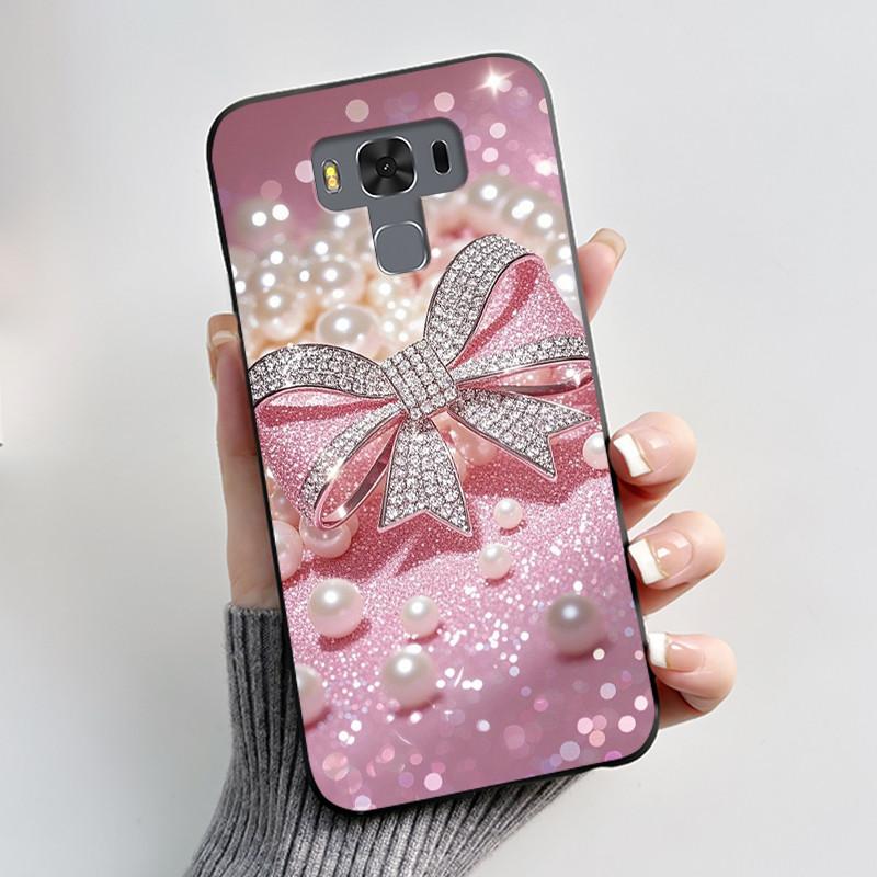 Case For Asus ZenFone 3 Max ZC553KL Capa Coque Cute Cartoon Printing Shell Protective Cover Soft Silicone Black Casing Funda