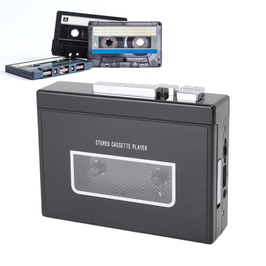 Portable Walkman Cassette Player with Automatic MP3 Stereo FM Ideal for Travel Reverse, Converter, Sound, 5.0, Radio, 3.5mm Jack, (B)