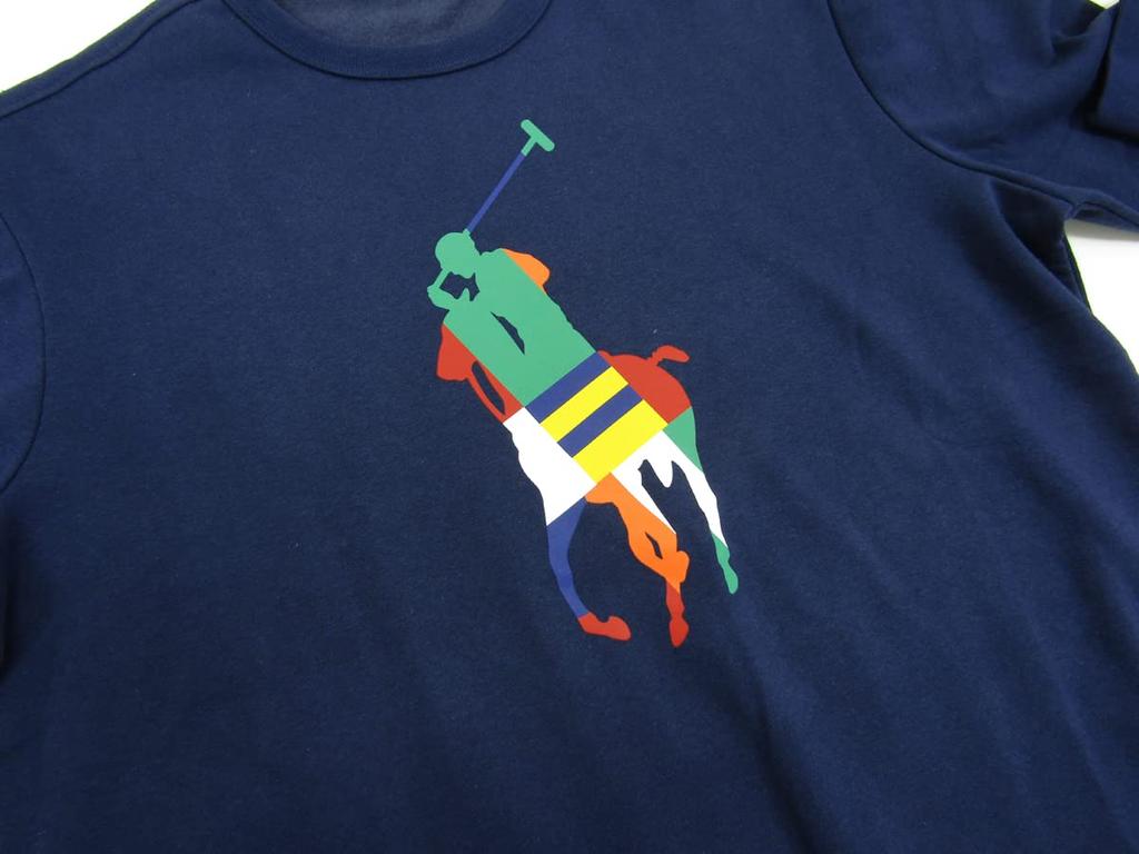 Polo Ralph Lauren Big Pony Print Crew Neck Pullover Men's Sweatshirt, 0102935-S-NAVY [Used]
