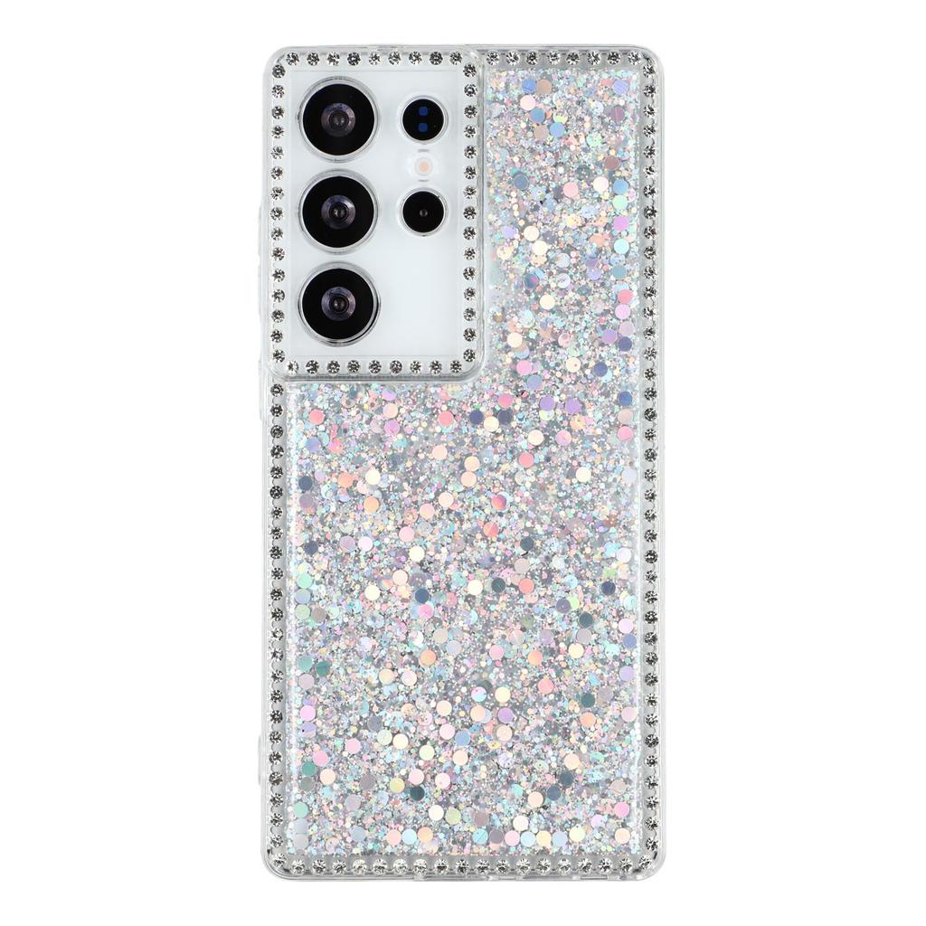 For Samsung Galaxy S25 Ultra Case Rhinestone Edge Glitter Epoxy TPU Phone Cover