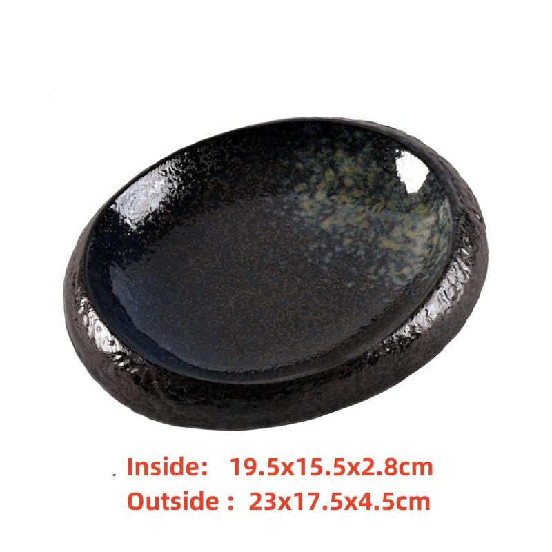 seafood Creative Stone Pattern Ceramic Bowl Thick Edge Sushi Bowl Sashimi Dessert Bowls Soup Bowls Restaurant Special Tableware