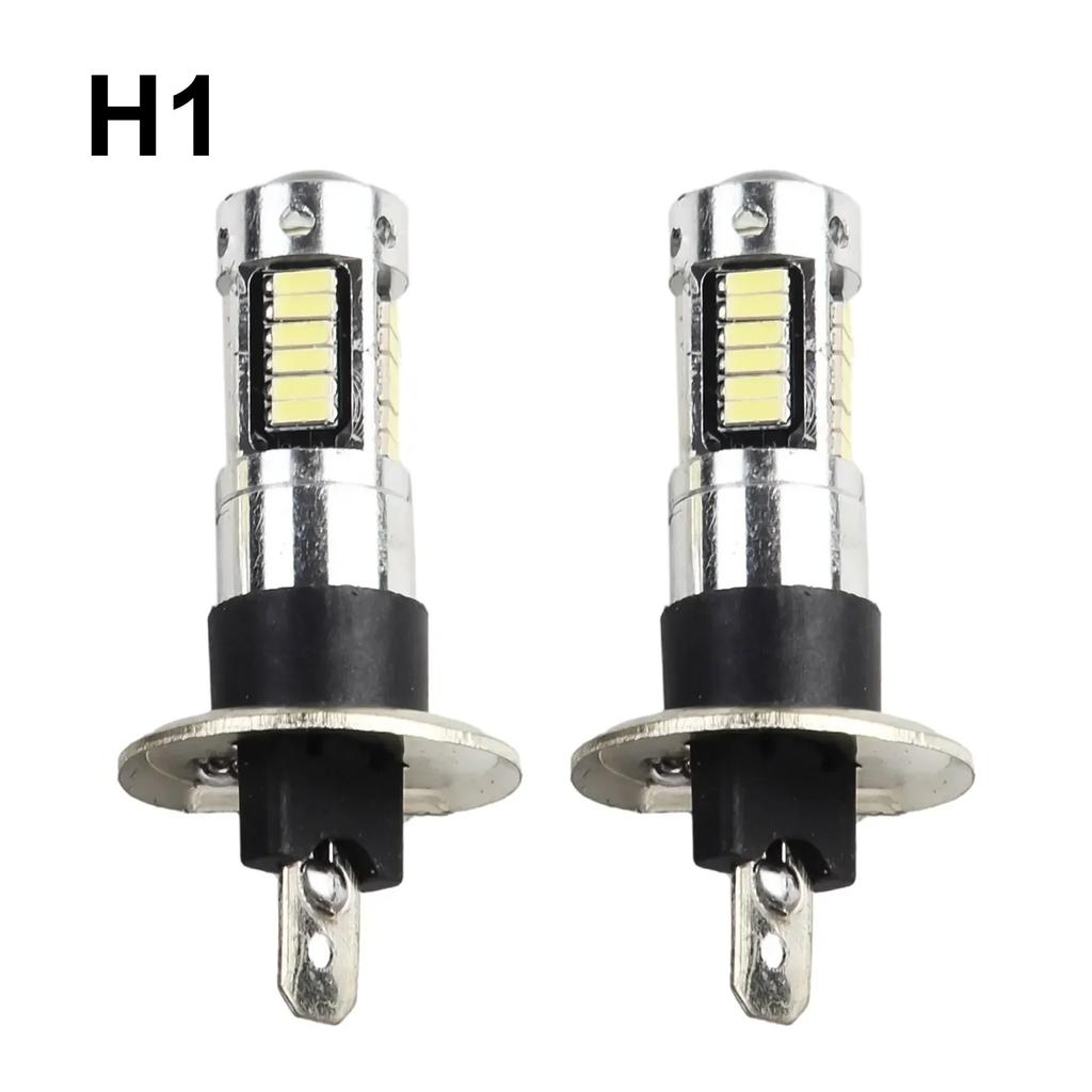 2PCS H1/H3 LED Bulbs 6000K White Super Bright High Power 10-SMD 5630 Cars Fog Lights Driving DRL Auto Lamp