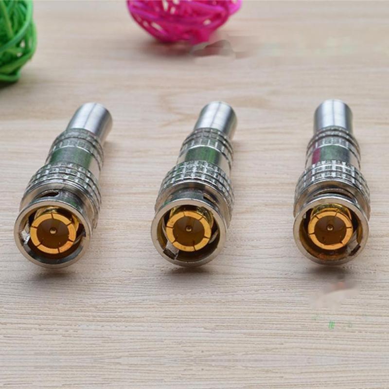 Secure Screw Lock BNC Connectors for Home Security Cameras Solderfree Screw-lock Terminals Coaxials Adapters