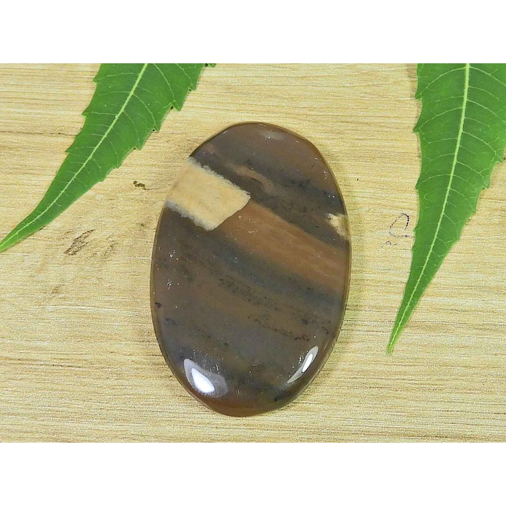 29X47X06MM Natural Honey Dendrite Oval Shape Cabochon Loose Gemstone 63Cts. SK-3453