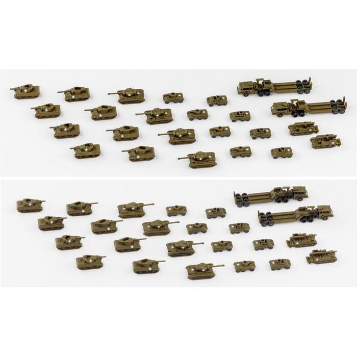 Pit Road 1/700 MI Series WWII US Military Vehicle Set 2 Plastic Model MI12 (Military Vehicle) Pre-colored 1/700 Scale