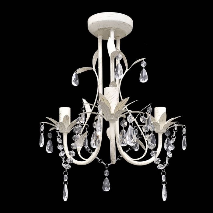 VidaXL 2x Lustres Suspendus à Cristaux Plafonnier Lampe Suspendue Luminaire Eclairage Salon Salle à Manger Salle de Séjour 278738