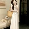 Striped short-sleeved gentle wind dress women's 2026 summer new French long skirt great looking temperament