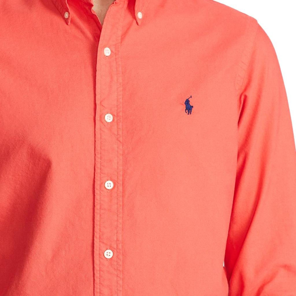 Polo Ralph Lauren Solid Color Pony Logo Embroidered Oxford Long Sleeve Shirt Men shirts MNPOWOV16821228-600