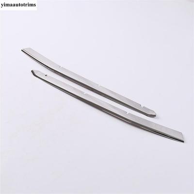 Front Hood Engine Strip / Bumper Below Grille Strip Decor Cover Trim For Haval F7 F7X 2018 -  Stainless Steel Accessories