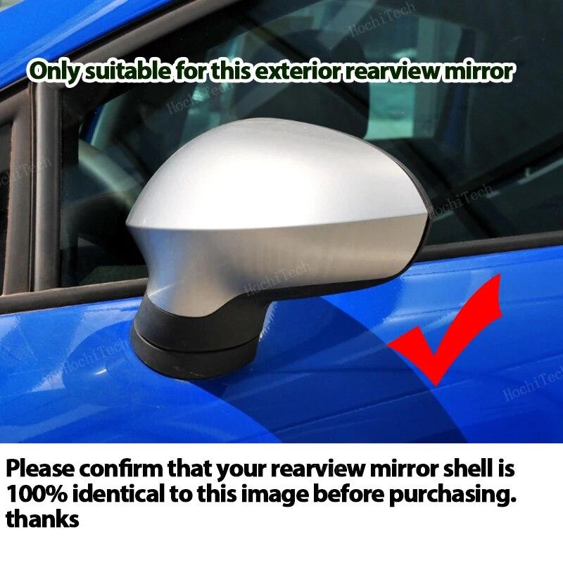 Tampas de substituição de fibra de carbono preta para espelho retrovisor lateral para assento exeo 3r leon 1p1 2009-2013 lbiza 6j 2008-2013