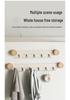 High-Grade No-Drill Adhesive Solid Wood Door Hook Rack for Bathroom and Entryway