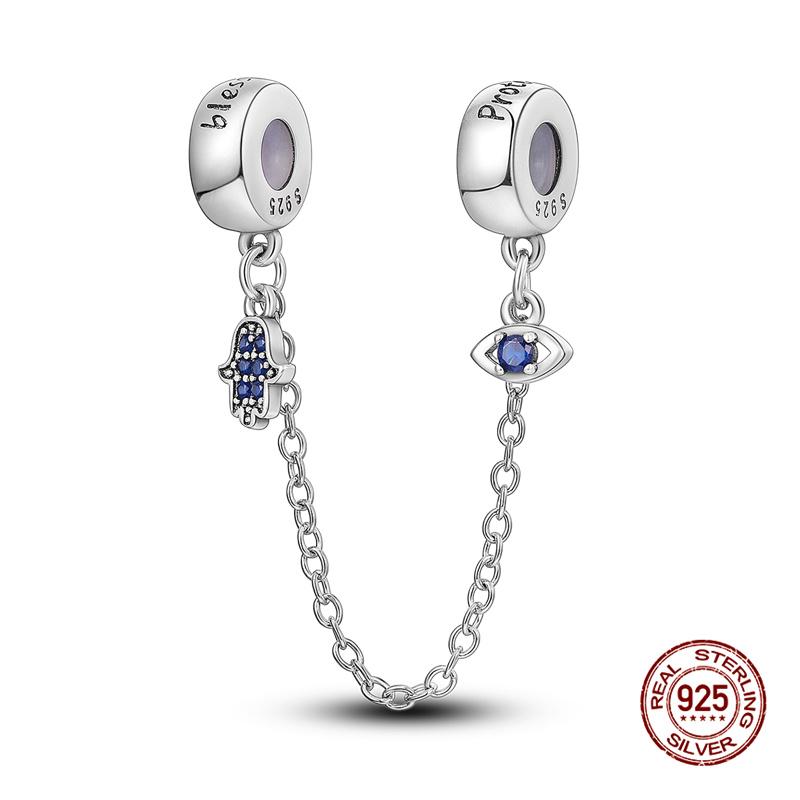 925 Silver Devil's Eye Charm Beads 3mm Fit DIY Bracelet Women's Fashion Jewelry Gift Original Handmade