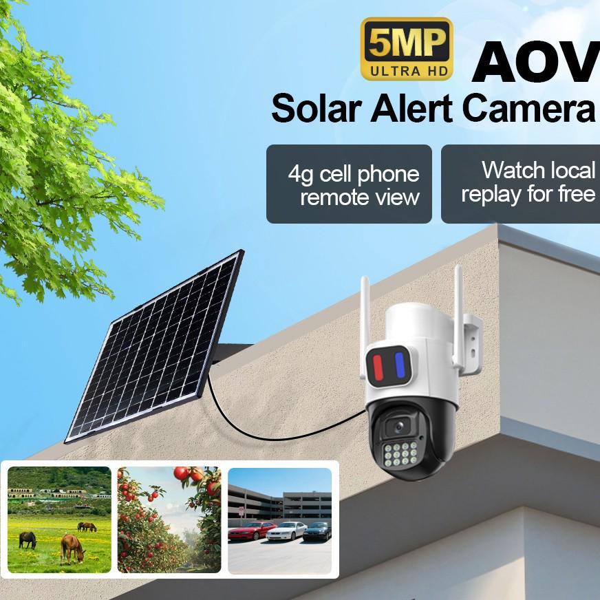 AOV Solar 4G Wireless HD Outdoor Camera with Smart Night Vision for Home Monitoring