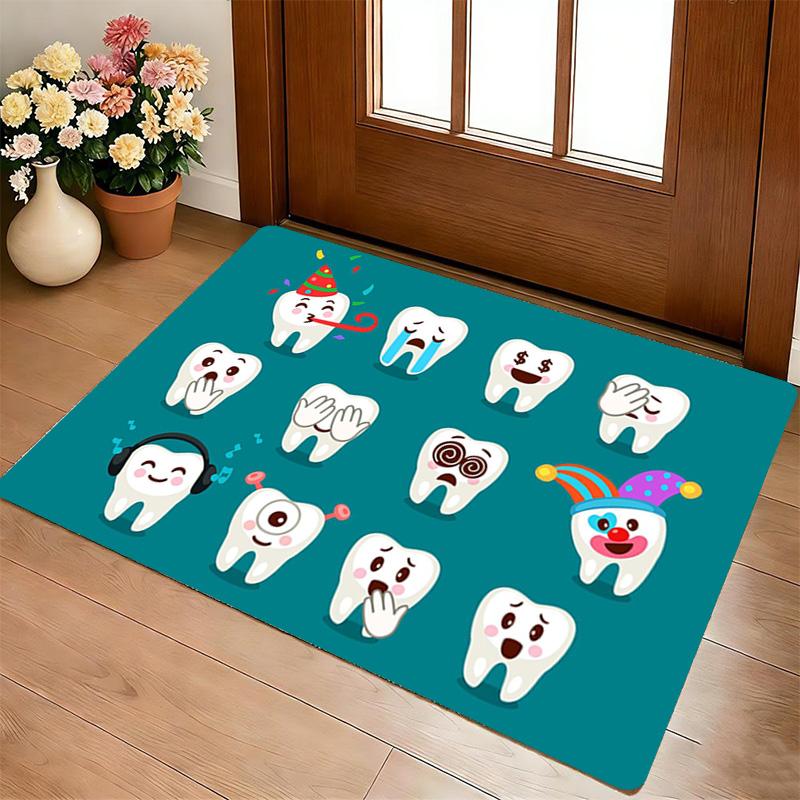 Dental Emotions Living Room Nonslip Area Rug Soft Carpet For Bedroom Game Playroom Sofa Office Home Decor Doormat Christmas Gift C926136