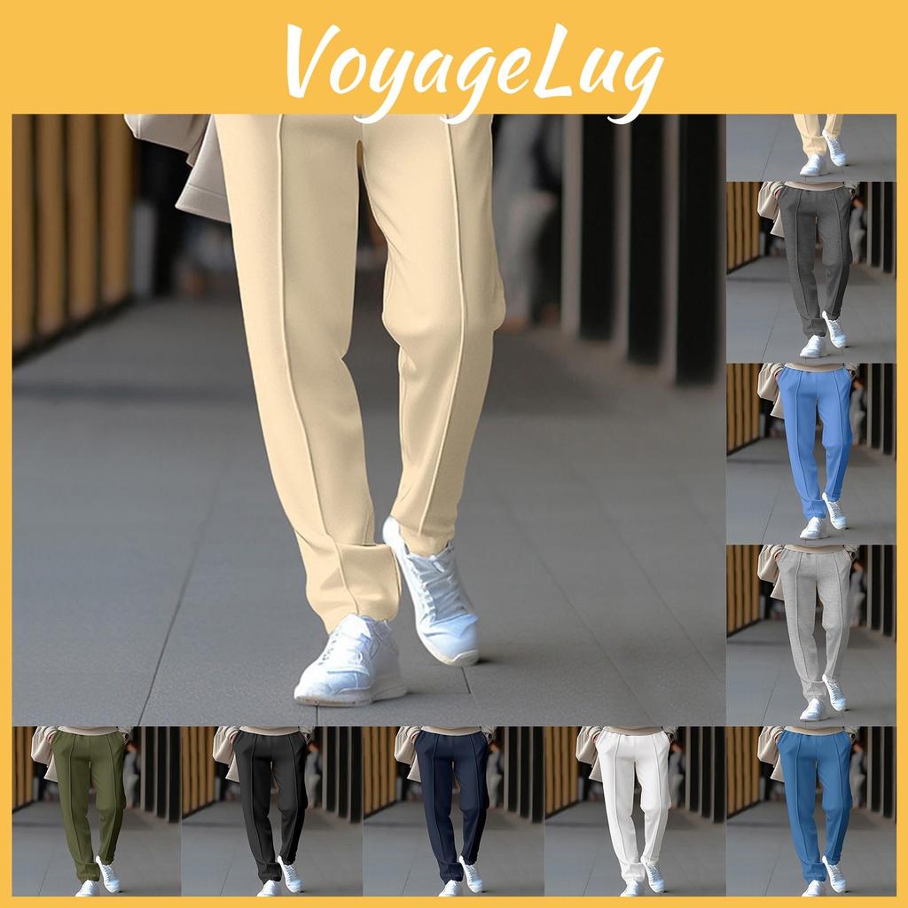Suit Casual Mens Trousers Pants Golf Pants Light Luxury Drawstring Pants