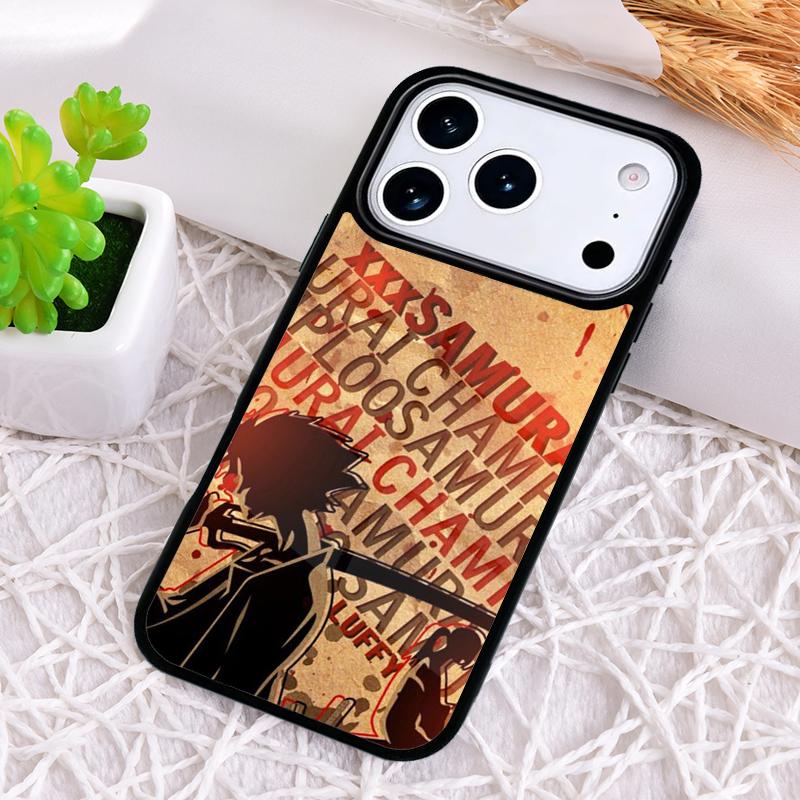 Anime Samurai Champloo soft Phone Case for iPhone 17 Air 16 15 11 12 14 13 Pro Max Shockproof Cover