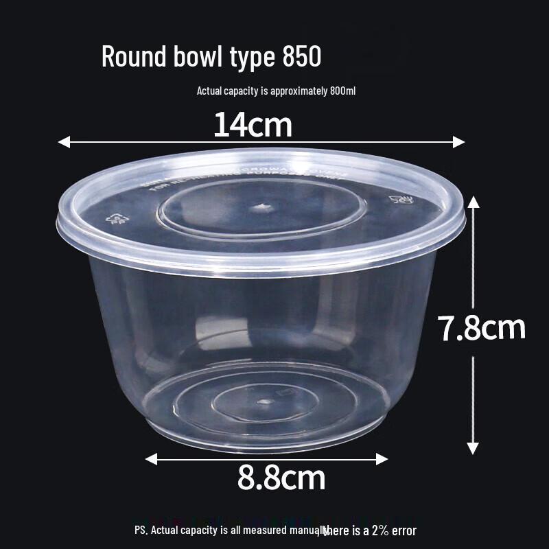 Disposable Round Food Containers with Lids