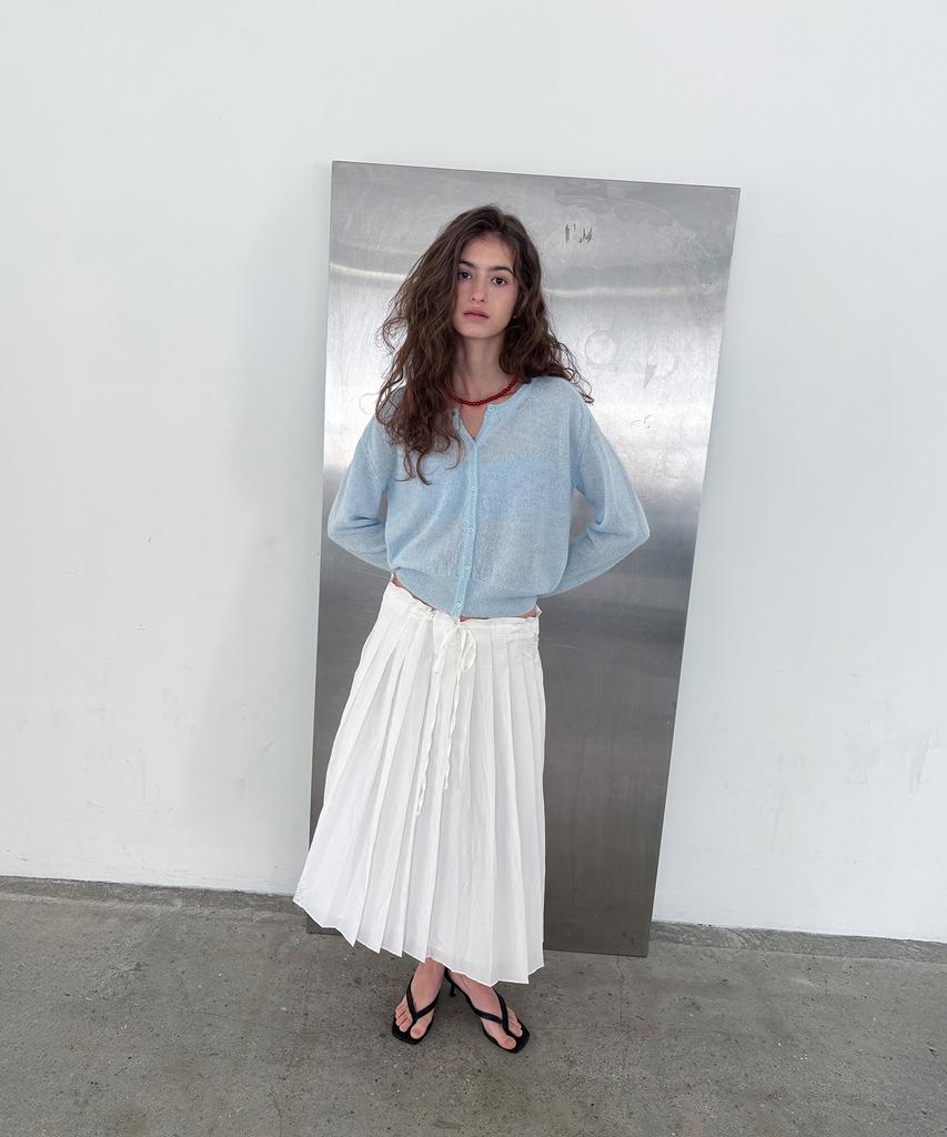 Poeteuseoul Signature Alpaca Cardigan_Ice Blue