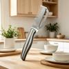 Multi-functional Wooden Handle Stainless Steel Peeler & Melon/Scallion Slicer