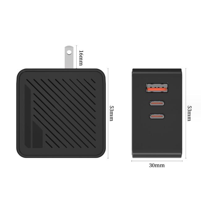 65W GaN Charger for Apple Devices with EU Plug, 2C1A Ports