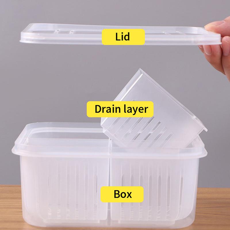 4 mřížky Potraviny Ovoce Úložný box Organizéry do chladničky a mrazničky