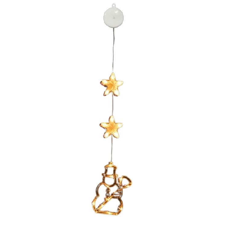 Seasonal Window LED Light Battery Operated Hanging Lamp for Christmas Home Decoration Stylish Holiday Window Adorment