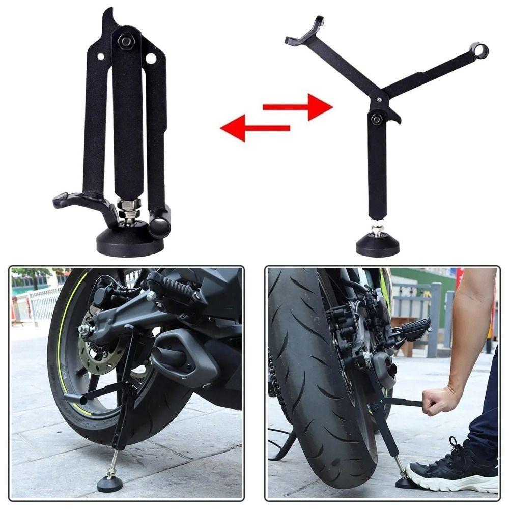 Labor Saving Motorcycle Lift Stand Foldable Motorcycle Wheel Support Stand Maintenance Stand