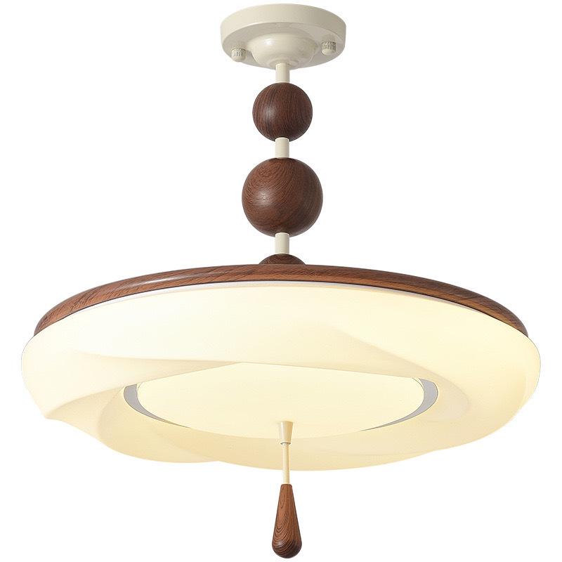 French Retro Cream Ceiling Light - Full Spectrum Eye Protection Chandelier for Bedroom or Study.