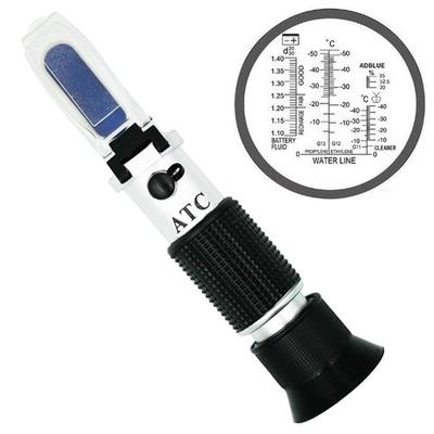 Hand Held Tester Tool 4 In 1 Engine Fluid Glycol Antifreeze Freezing Point Car Battery Refractometer ATC