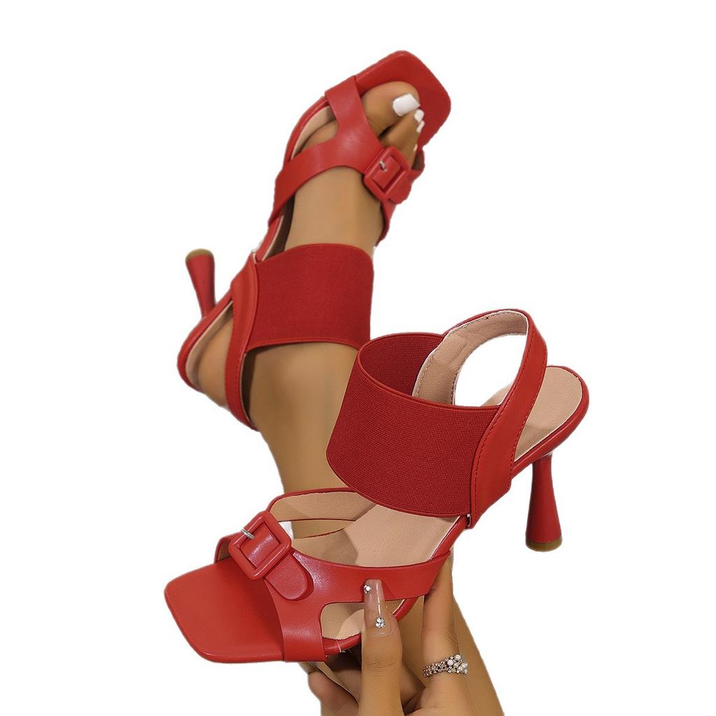 Fashion Women Sandals 2025 Spring Summer New Simple Sandals Comfortable High Heeled Sandals Elegant Versatile Platform Shoes for Women