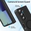 Magnetic Wireless Charging and Holder Case for Samsung Galaxy Z Fold 7, Hard Transparent Matte Protective Back Cover