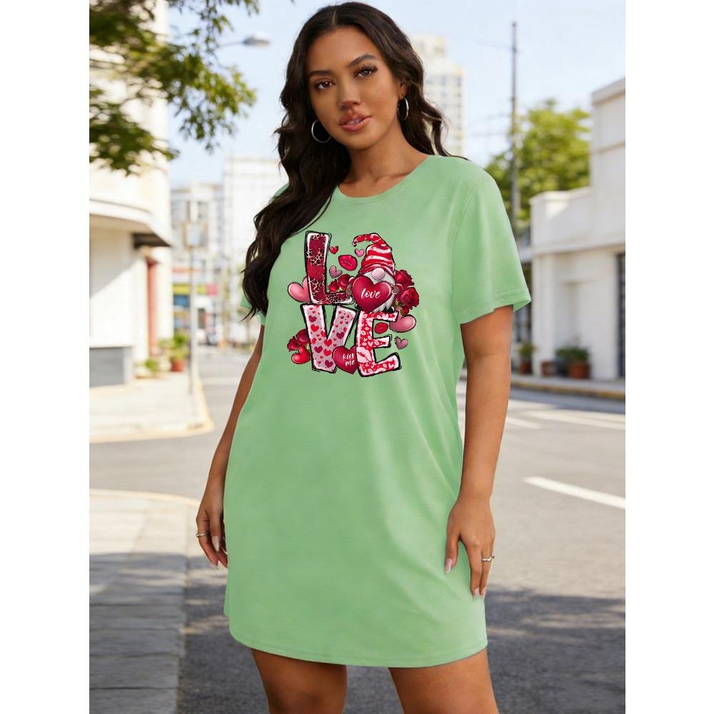 Women's Elegant Butterfly Print Short-Sleeved Round Neck Dress