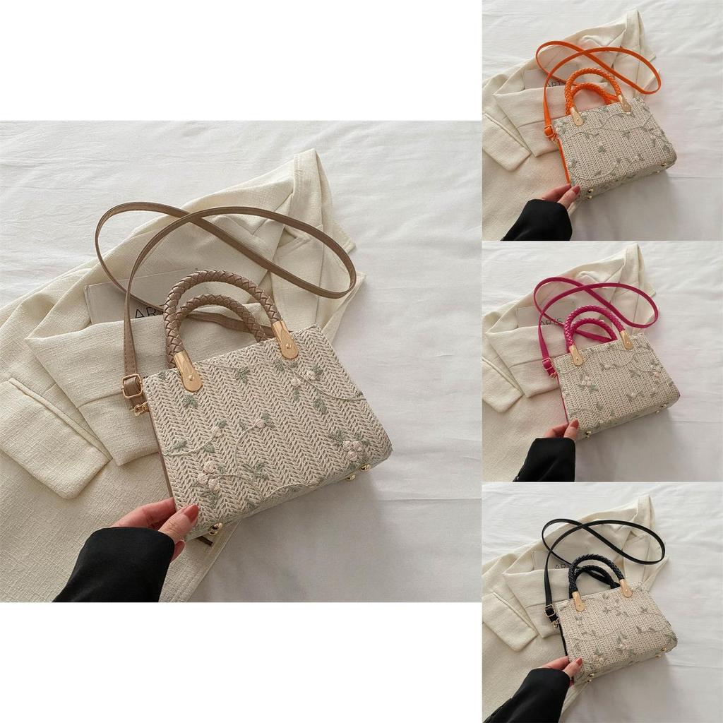 Stylish 2024 Woven Handbag Trendy Casual Shoulder Tote Bag For Everyday Use