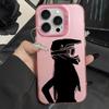 Silhouette Design of a Girl with Long Hair Wearing a Motorcycle Helmet Phone Case For iPhone 17 Pro Max 16 15 14 13 12 11 Cover