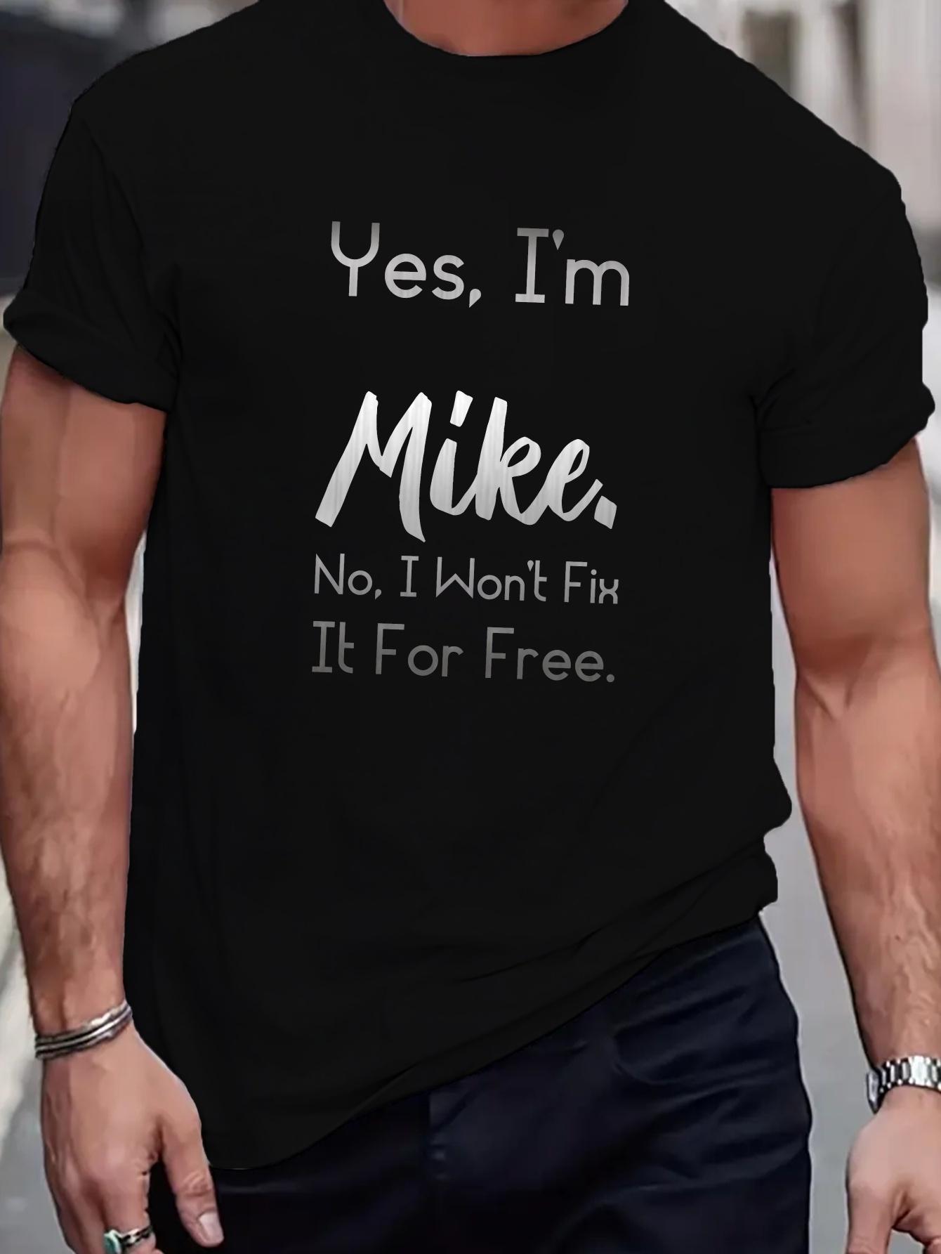 

European Size Mike Free Men s T-shirt 4XL чорний