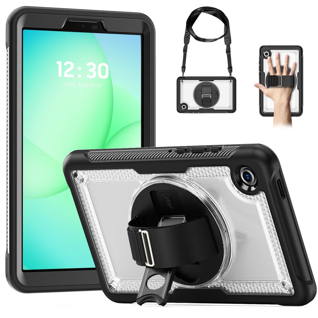 Hybrid Stand Case Universal for Samsung Tab A11 A9 2025 2023 8.7 Inch SM-X133 X135 X110 X115 X117 Rotating Cover Shoulder Strap