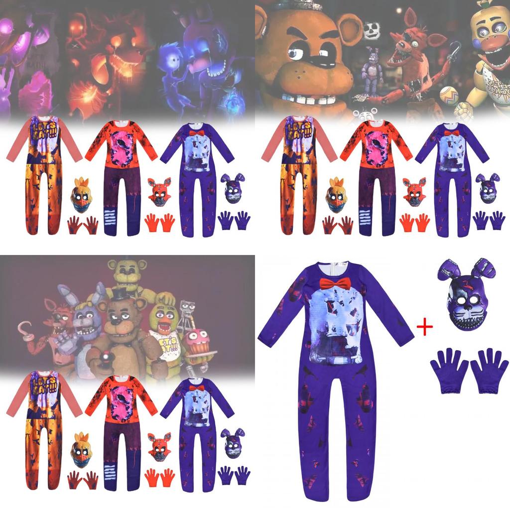 Five Nights At Freddys Children Cosplay Costume With Polyester Fabric For Parties