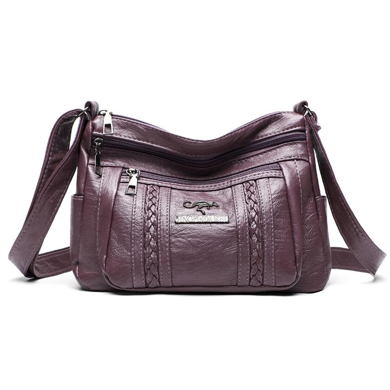 New Stylish and Simple Shoulder Messenger Bag Retro Large Capacity Medium and Old Versatile Backpack Women