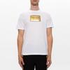 Versace Gold Logo Plaque Printed Short Sleeve T-Shirt Men Tops White A87387-A228806-A1001