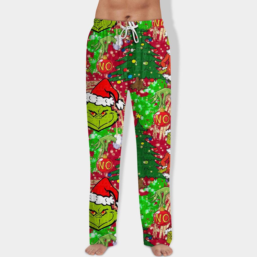 Men's Allover Printed Home Pants Sleeping Pajama Pants Long Pants Pajama Pants Yoga Pants