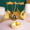 Romantischer drehbarer Kerzenhalter, der sich dreht, goldene Legierungsblätter, Karussell-Kerzenständer für Hochzeit, Party, Tischdekoration, Weihnachten, Geburtstag, Urlaub